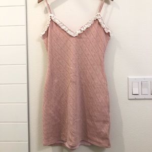 LPA baby pink mini dress